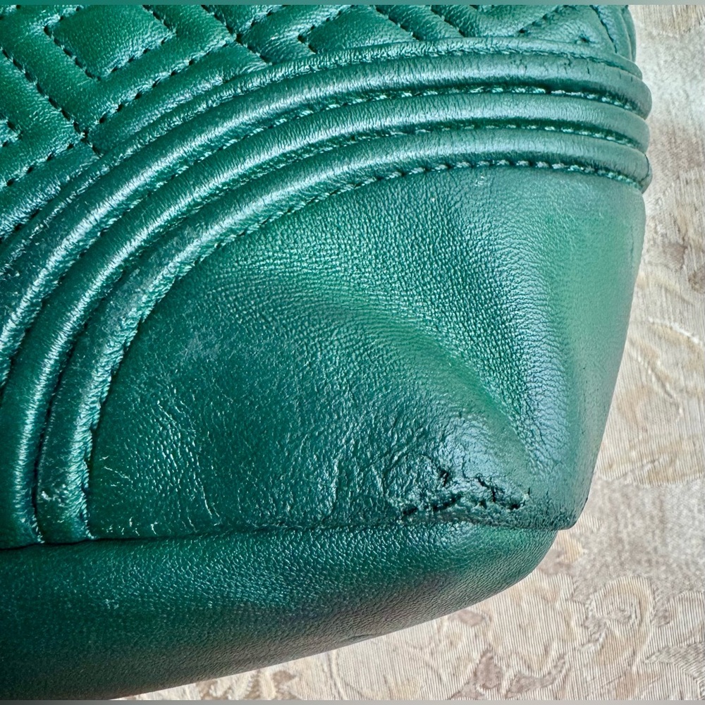 Tory Burch Quilted Fleming Leather Tote in Green - Picture 15 of 15